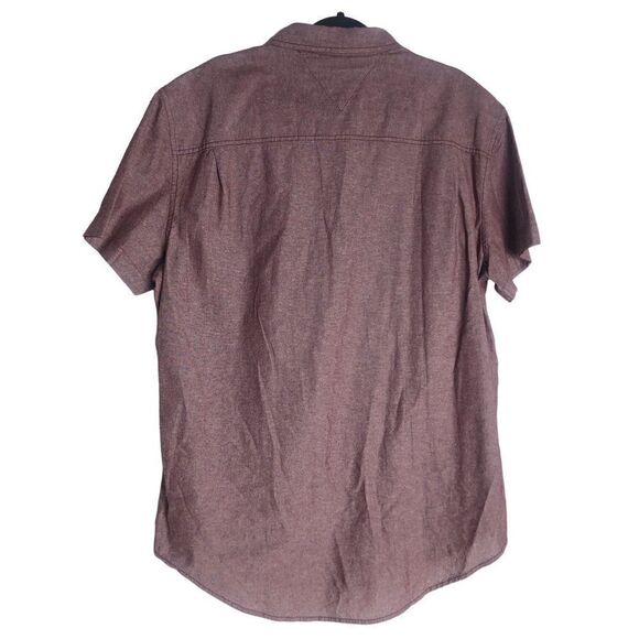 Mens Tommy Hilfiger Purple S/S Men’s Button Down Casual Shirt Size XL - Picture 4 of 4